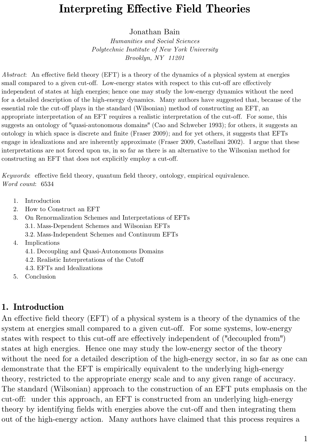 Interpreting Effective Field Theories