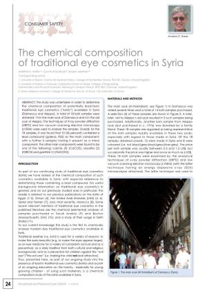 The Chemical Composition of Traditional Eye Cosmetics in Syria ANDREW D