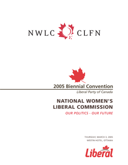 National Women's Liberal Commission Our Politics - Our Future