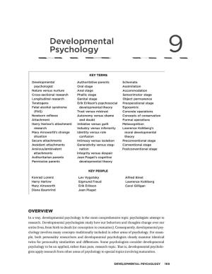 Developmental Psychology --=------,==- -9
