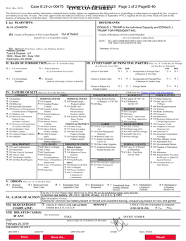 Civil Cover Sheet