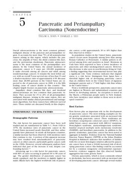 5 Pancreatic and Periampullary Carcinoma (Nonendocrine)