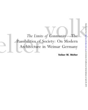 Volk Elterthe Limits of Community—The