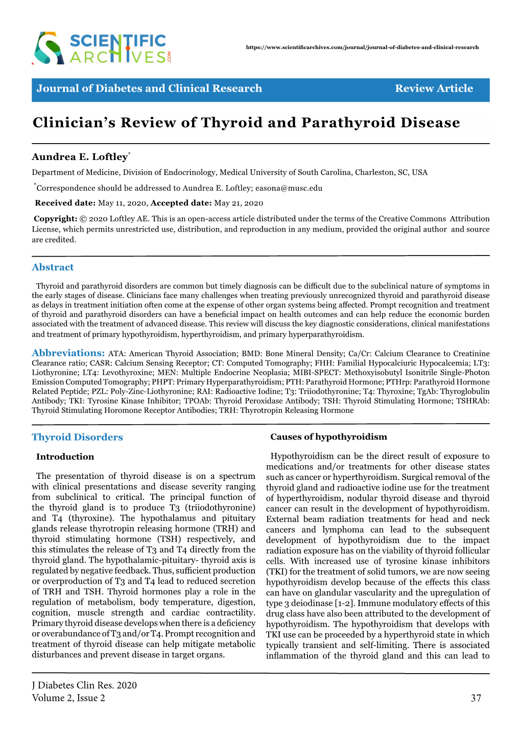 Clinician's Review of Thyroid and Parathyroid Disease