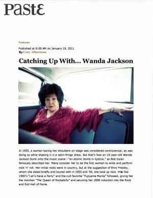 Catching up with ... Wanda Jackson