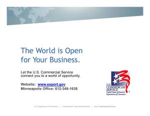 The World Is Open for Your Business