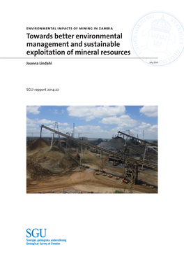 Environmental Impacts of Mining in Zambia. Towards Better