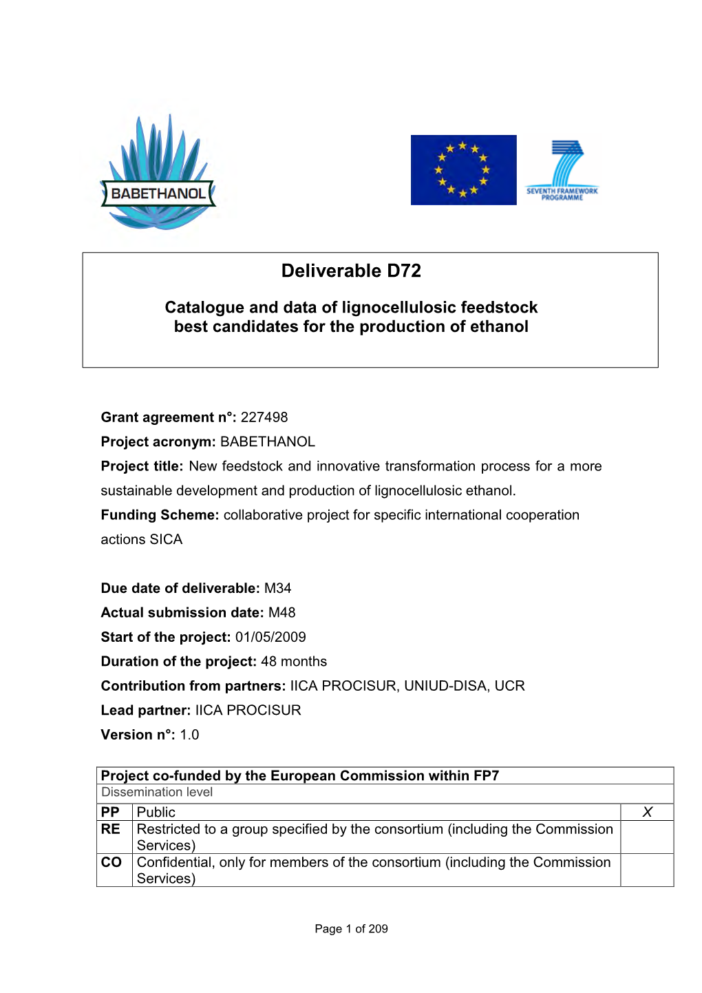 Lignocellulosic Feedstock Catalogue