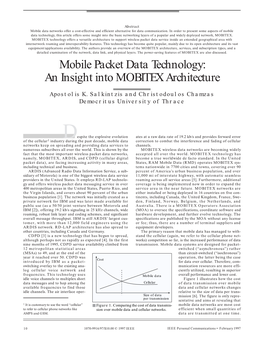 Mobile Packet Data Technology: an Insight Into MOBITEX Architecture Apostolis K