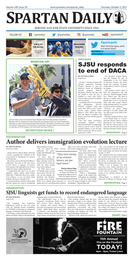 Author Delivers Immigration Evolution Lecture by TREVIN SMITH Marcias-Rojas on Stage