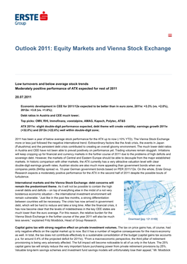 Equity Markets and Vienna Stock Exchange