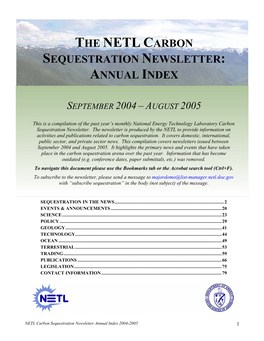 The Netl Carbon