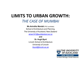 Density, Intensification & Urban Redevelopment : the Metabolism of Mumbai