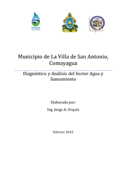 Municipio De La Villa De San Antonio, Comayagua Diagnóstico Y Análisis Del Sector Agua Y Saneamiento
