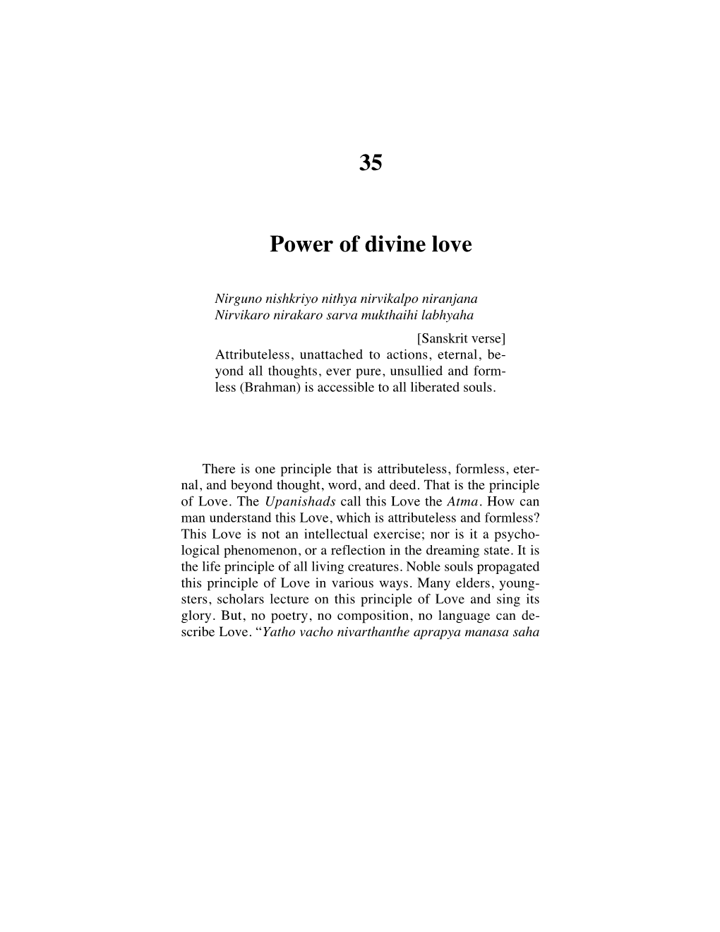 35 Power of Divine Love