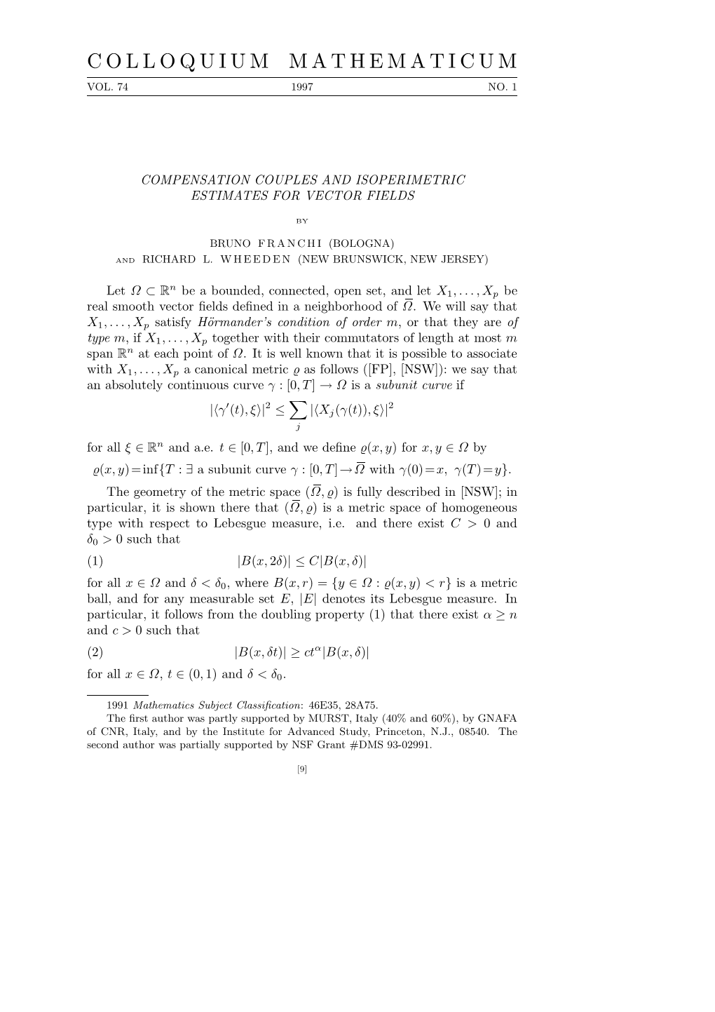 Compensation Couples and Isoperimetric Estimates for Vector Fields