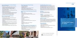 Flyer: the Robert Koch Institute at a Glance