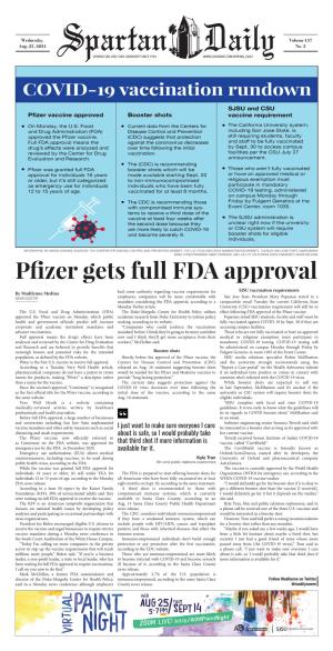 Pfizer Gets Full FDA Approval