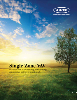 Single Zone VAV Discover How to Save Money, Reduce Energy Consumption and Lower Sound Levels