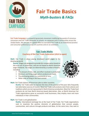 Fair Trade Basics Myth-Busters & Faqs