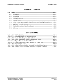 Table of Contents List of Tables
