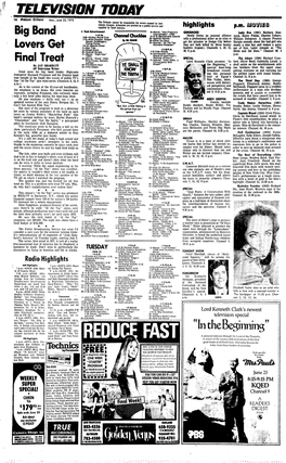 TELEVISION TODAY 14 ^Aklanq (Tribune Mon., June 23,1975 the Tribune Cannot Be Responsible for Errors Caused by Last- Minute Changes