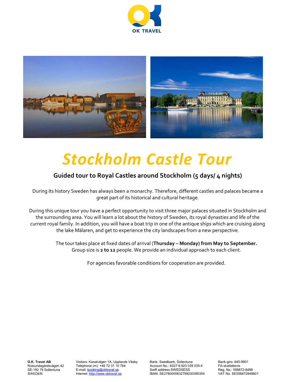 Stockholm Castle Tour