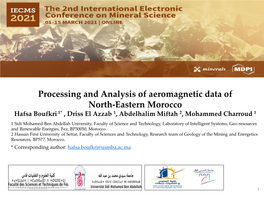 Processing and Analysis of Aeromagnetic Data of North-Eastern