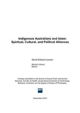 Indigenous Australians and Islam: Spiritual, Cultural, and Political Alliances