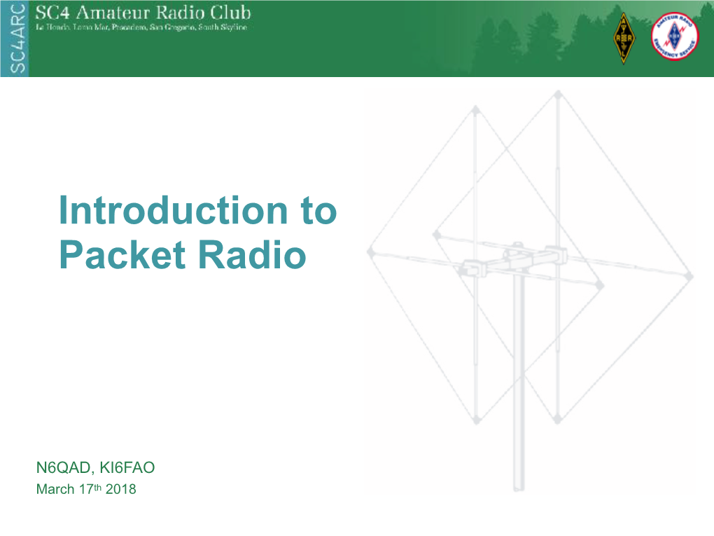 Introduction to Packet Radio