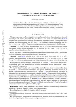 On Subdirect Factors of Projective Modules and Applications to System