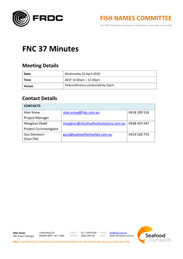 FNC 37 Minutes Draft