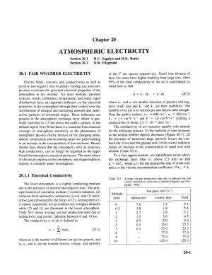 ATMOSPHERIC ELECTRICITY Section 20.1 R.C