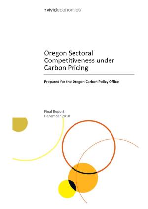 Oregon Sectoral Competitiveness Under Carbon Pricing