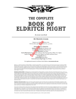 The Complete Book of Eldritch Might