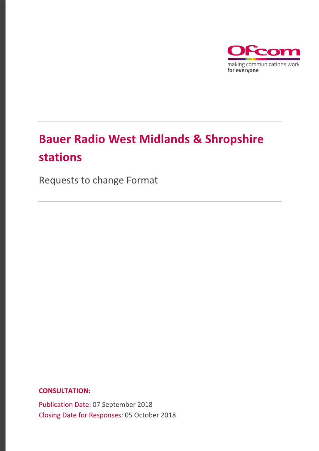 Bauer Radio West Midlands & Shropshire Stations