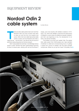 Nordost Odin 2 Cable System by Alan Sircom