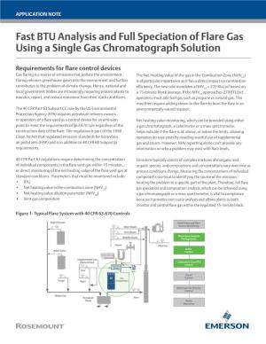 Flare Gas Analysis Using Gas Chromatographs