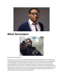 Black Stereotypes Microsoft Sway Presentation.Pdf