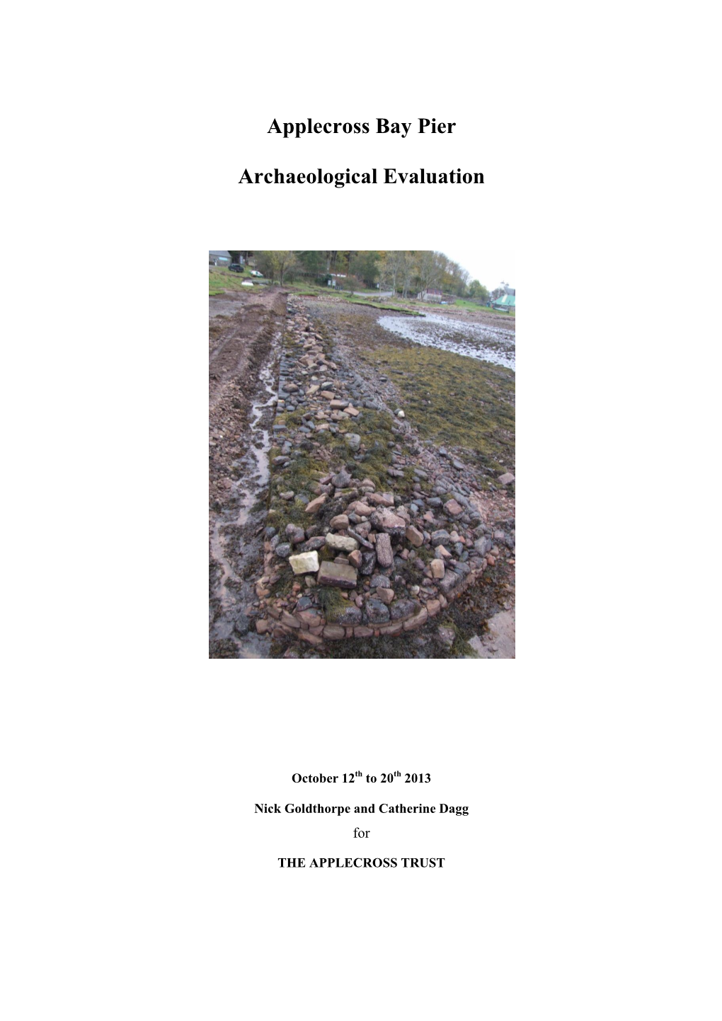 Applecross Bay Pier Archaeological Evaluation