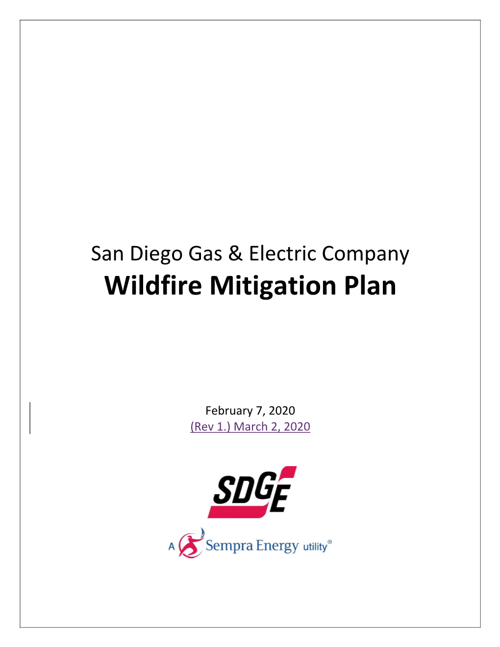 Wildfire Mitigation Plan