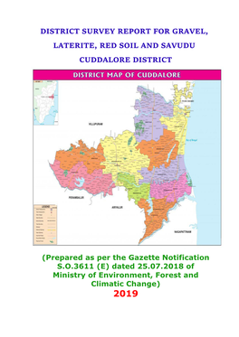District Survey Report for Gravel, Laterite, Red Soil and Savudu Cuddalore District