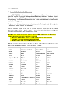 (22/03) - Indonesia Allows a Visa-Free Process to 169 Countries Under the New Visa Regulation