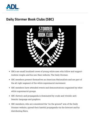 Daily Stormer Book Clubs (SBC)