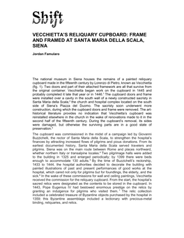 Vecchietta's Reliquary Cupboard: Frame And