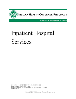 Inpatient Hospital Services