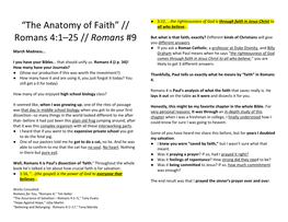 “The Anatomy of Faith” // Romans 4:1–25