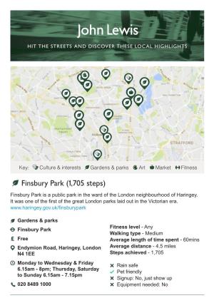 Finsbury Park (1,705 Steps)