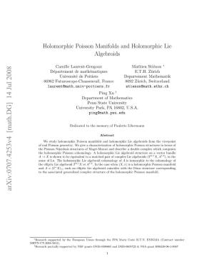 Holomorphic Poisson Manifolds and Holomorphic Lie Algebroids with Real Poisson Geometry