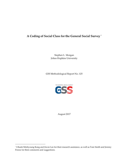 A Coding of Social Class for the General Social Survey *